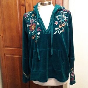 Johnny Was Velour Hoodie